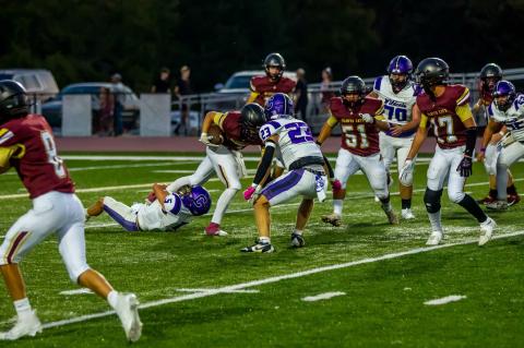 Kyler Woods stops the Atoka offense in their tracks.