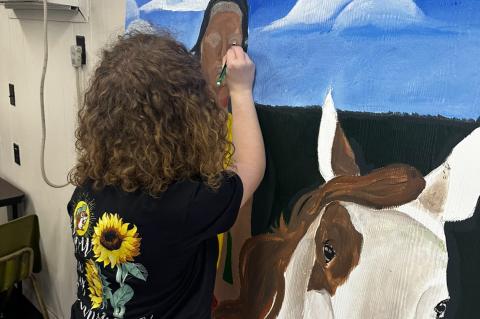 Coalgate Art Students Finish Three Year Mural Project
