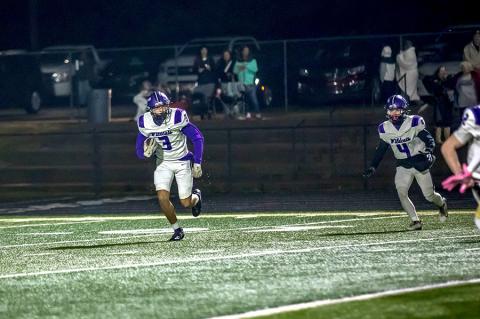 Weston Lackey looks to bring the ball down field.