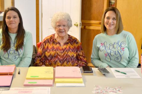 Cottonwood precinct workers Tina Hull, Jean McCurry and Terra Macoloney, from left, greeted voters with smiles at the March 5th Super Tuesday Presidential Primary Election.