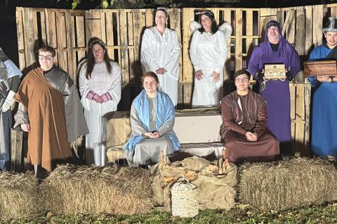 JOY TO THE WORLD! COALGATE FBC PRESENTS A SING-A-LONG CHRISTMAS ENDING IN A LIVING NATIVITY. In a performance to remember, members of the Coalgate First Baptist Church told of the joy brought to Earth by a Savior named Jesus. The Nativity cast included: M